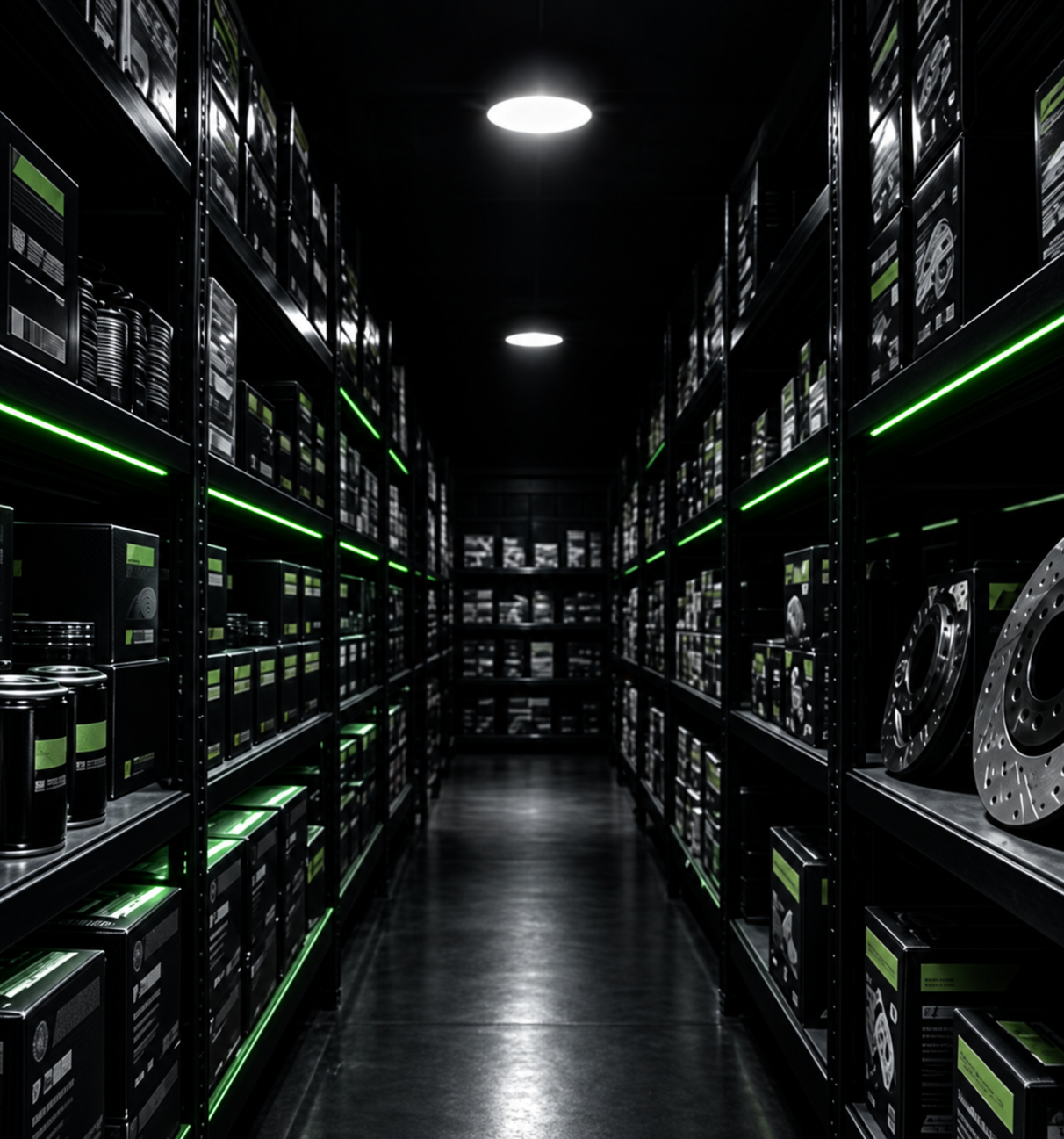 Magazijn met automotive onderdelen van CoreMotors Parts